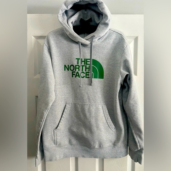 The North Face Other - The North Face Mens Size Small Faded Spell Out Hoodie Sweatshirt Gray and Green